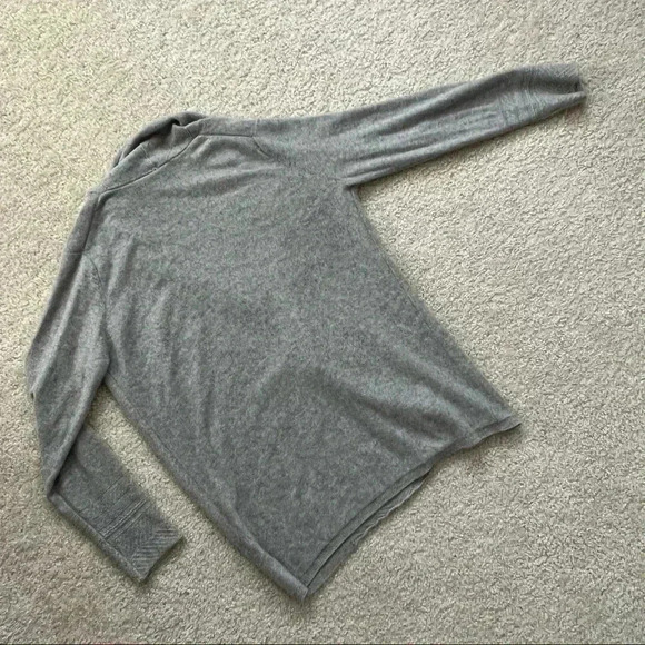 InCashmere Drape Front Open Cardigan Gray Women’s Size Large $219 100% Cashmere - Picture 16 of 16